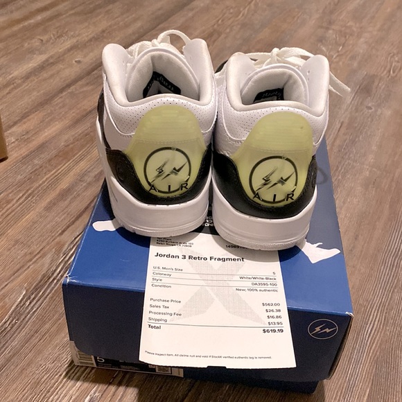 Jordan 3 retro fragment U.S. Men’s size 5 - Picture 2 of 4